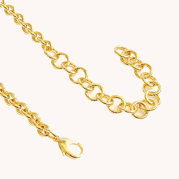 Chunky Flat Gold Chain Handle Strap