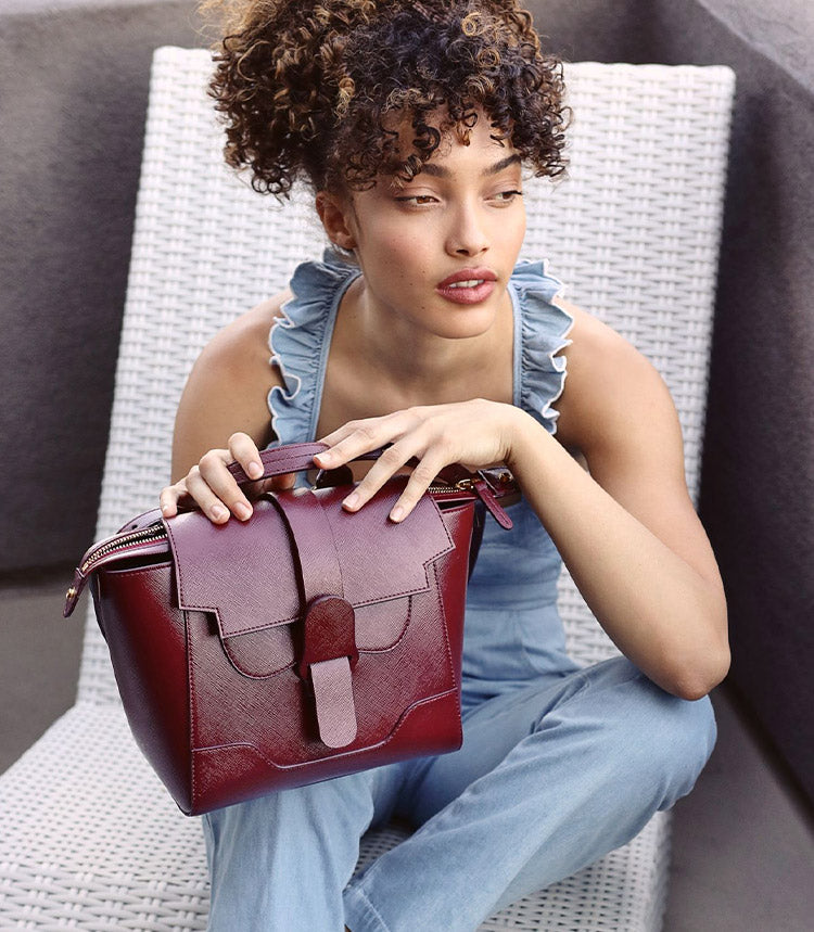 Vegan leather handbag Senreve Burgundy in Vegan leather - 31357649