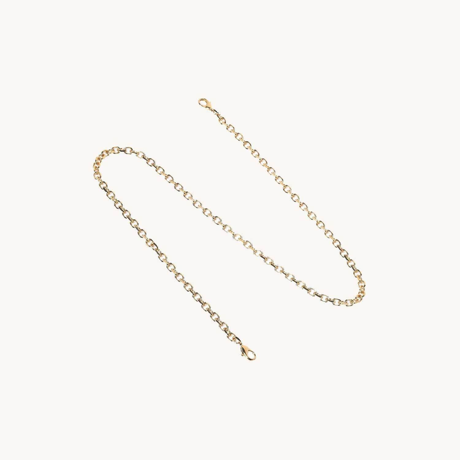 Beveled Shoulder Chain | Plated Brass