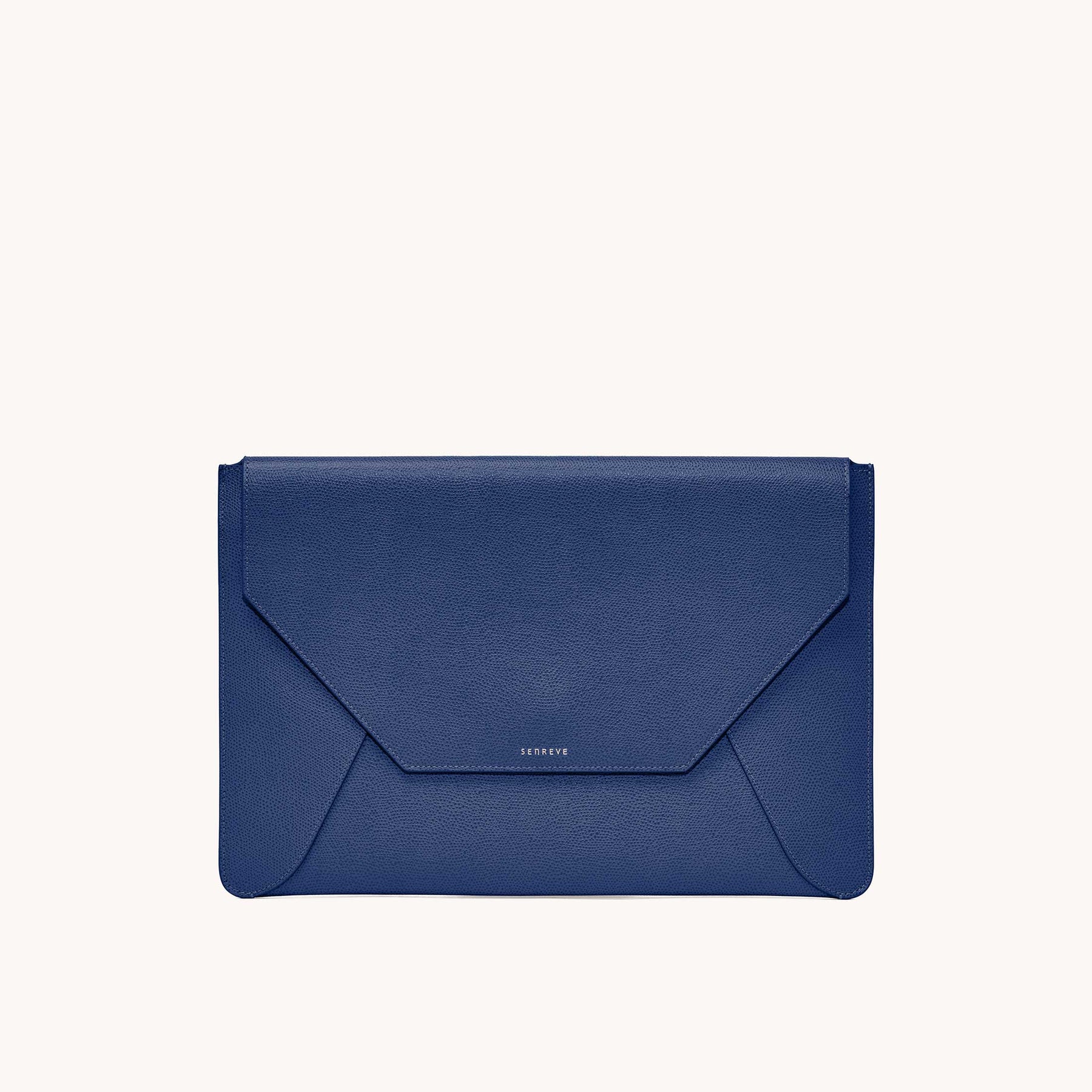 Senreve Envelope Laptop Sleeve Pebbled Noir Gold